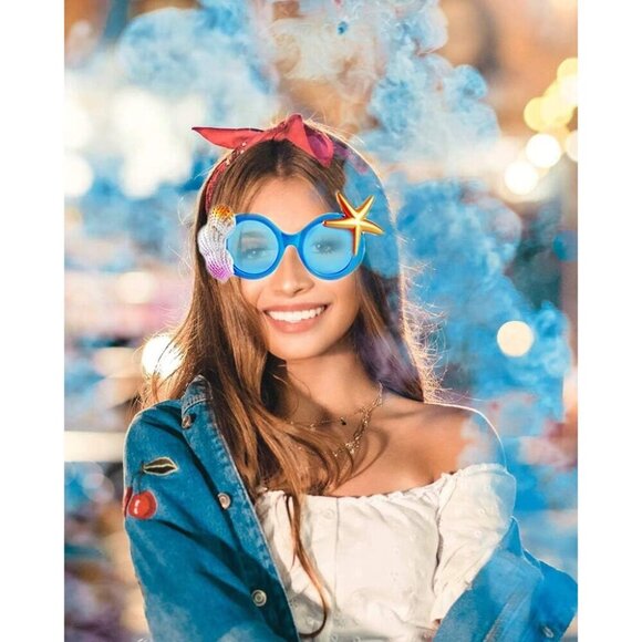 Hawaiian Tropical Sunglasses 8 Pack Party Photo Booth Luau Beach Fun main image 5